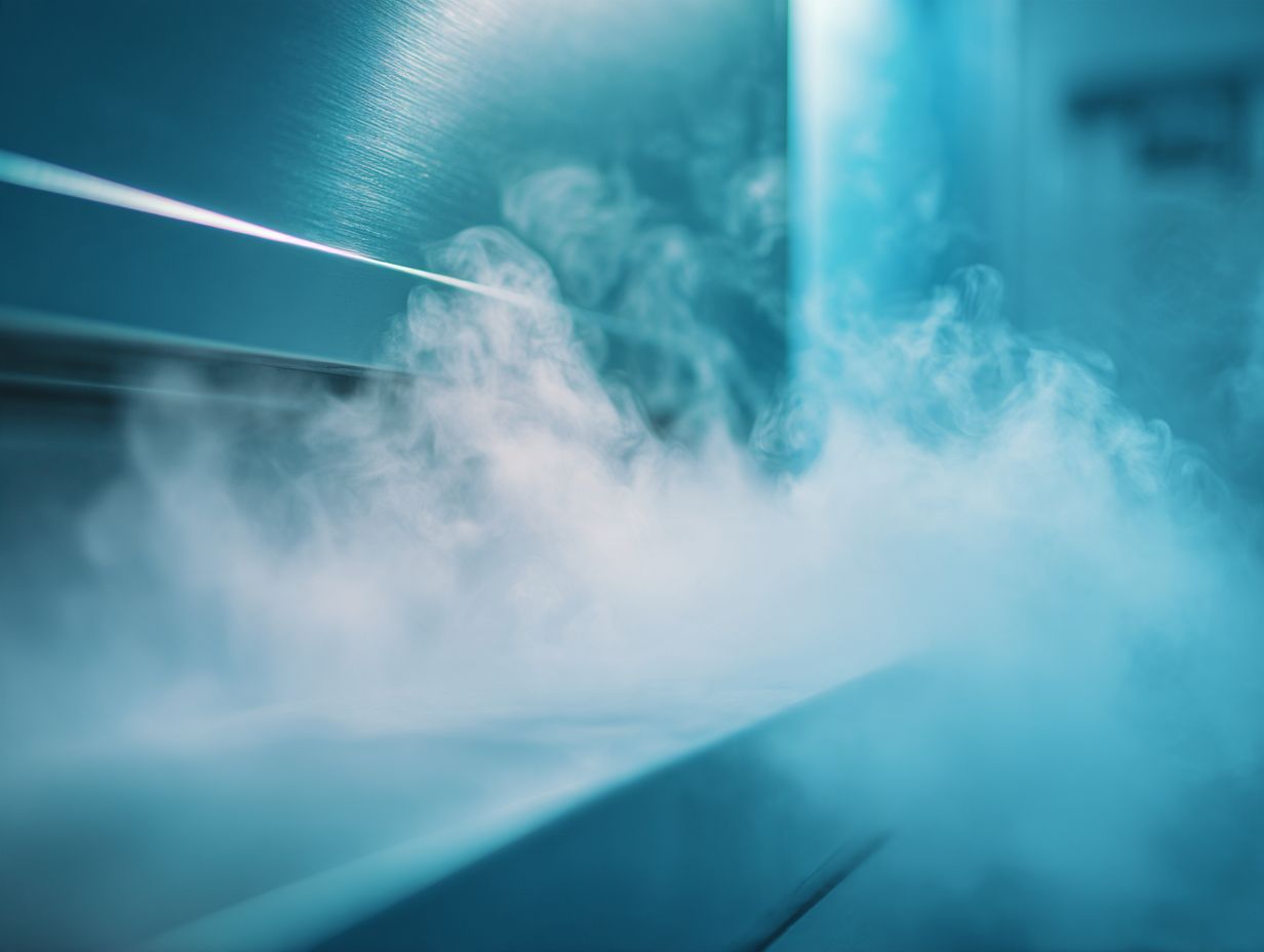 Vapeur d'eau sous pression dans une chambre de stérilisation